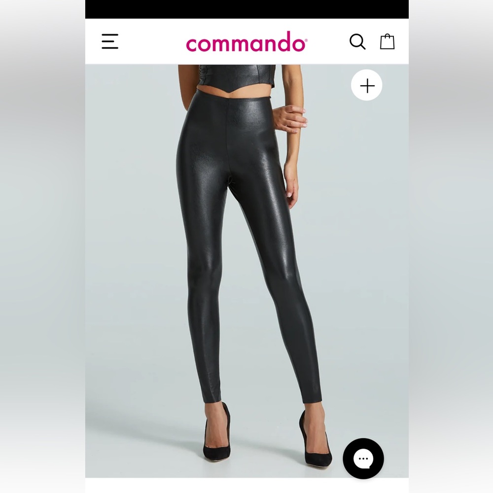 Commando women’s medium petite faux leather leggings